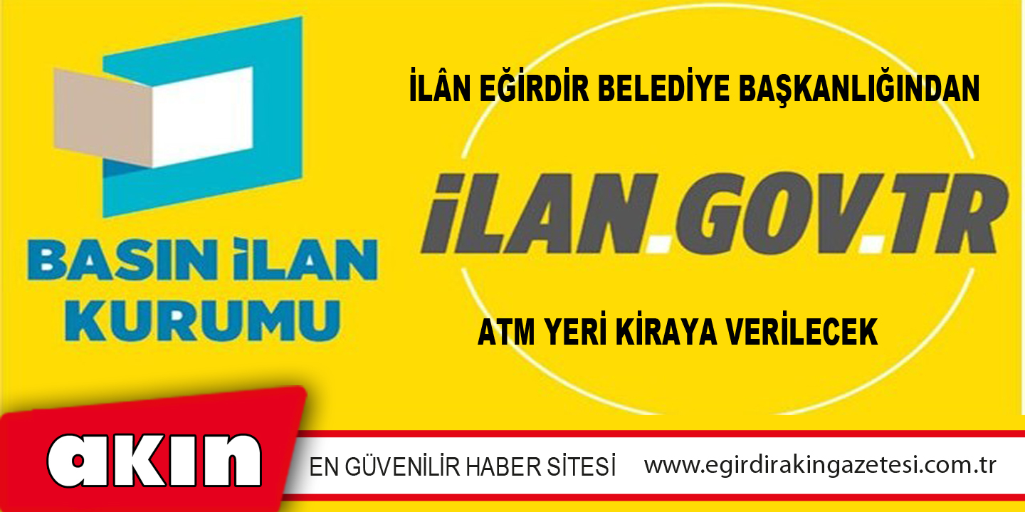 ATM YERİ KİRAYA VERİLECEK