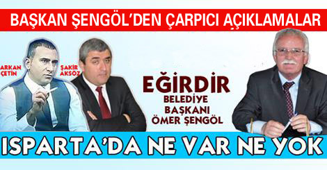 BAŞKAN ŞENGÖL'DEN ÇARPICI AÇIKLAMALAR