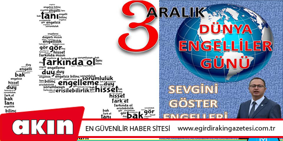 Tandoğan'dan Dünya Engelliler Günü Mesajı