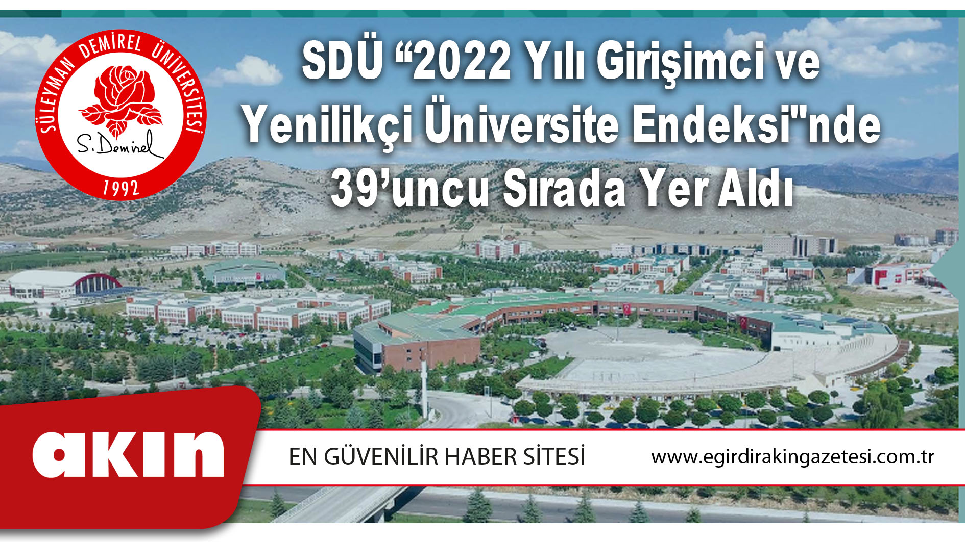 SDÜ “2022 Yılı Girişimci ve Yenilikçi Üniversite Endeksi