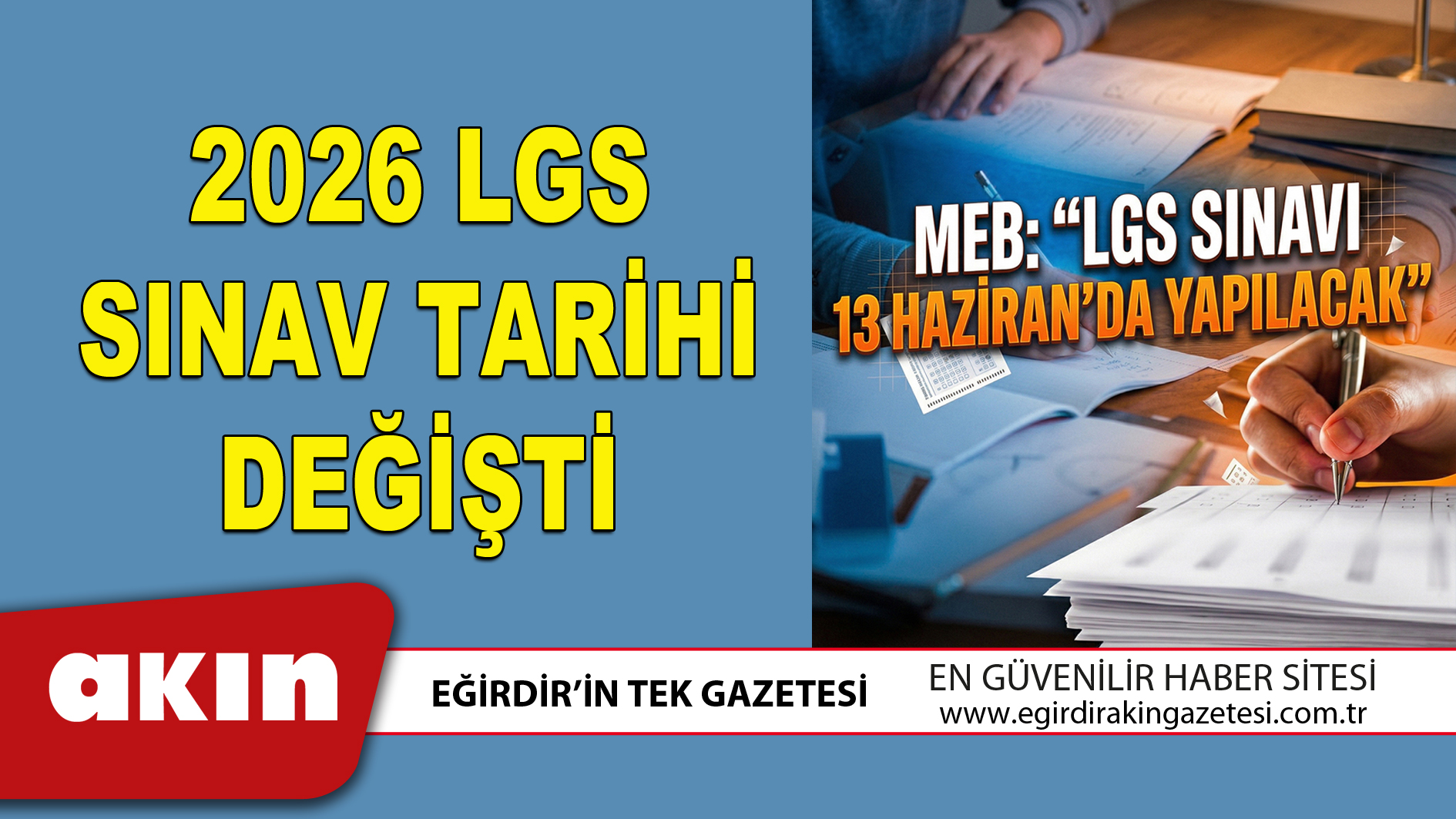 2026 LGS SINAV TARİHİ DEĞİŞTİ