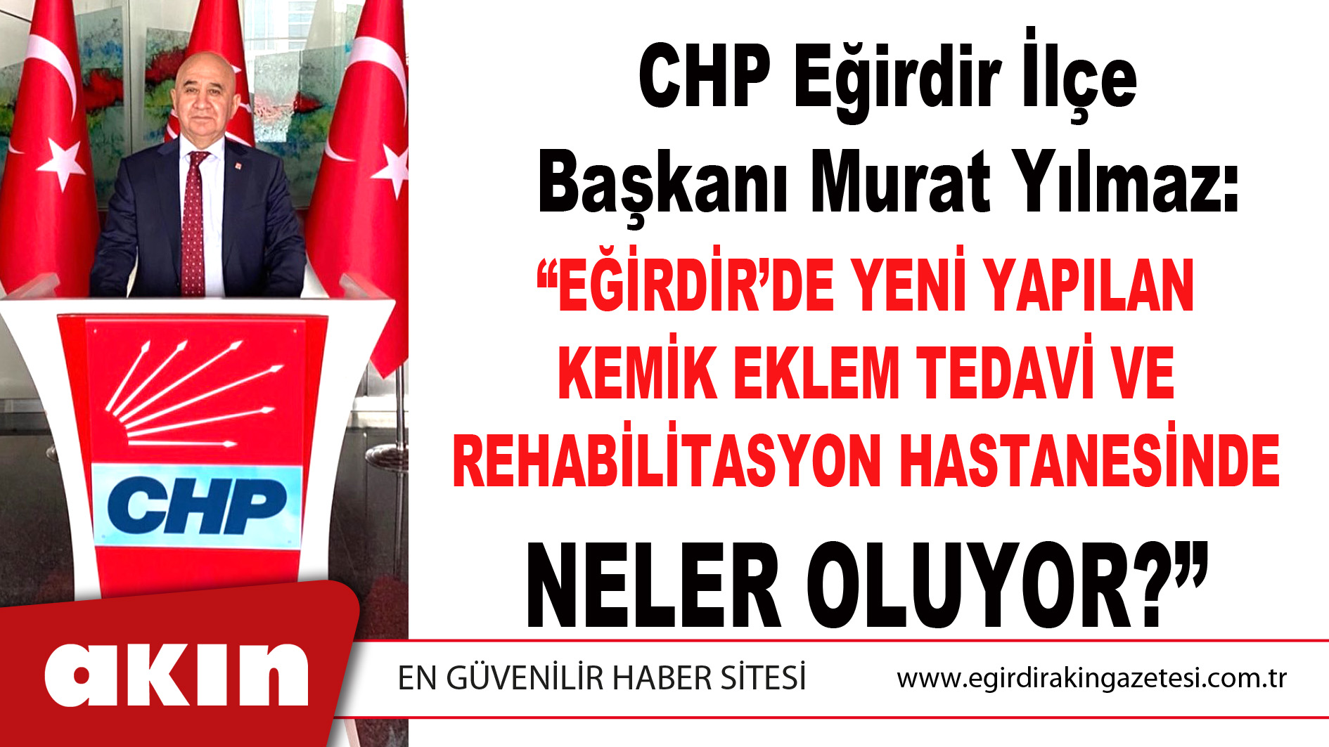 “EĞİRDİR’DE YENİ YAPILAN KEMİK EKLEM TEDAVİ VE REHABİLİTASYON HASTANESİNDE NELER OLUYOR?”