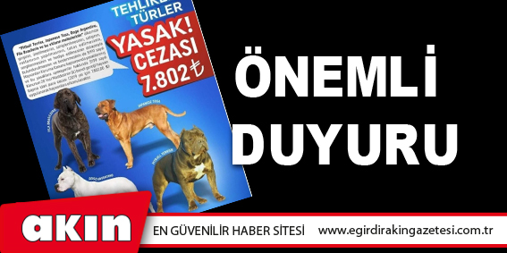 ÖNEMLİ DUYURU