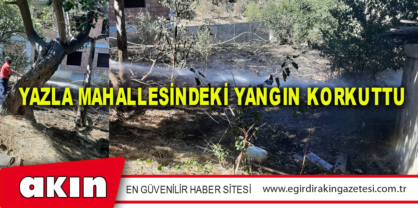 YAZLA MAHALLESİNDEKİ YANGIN KORKUTTU