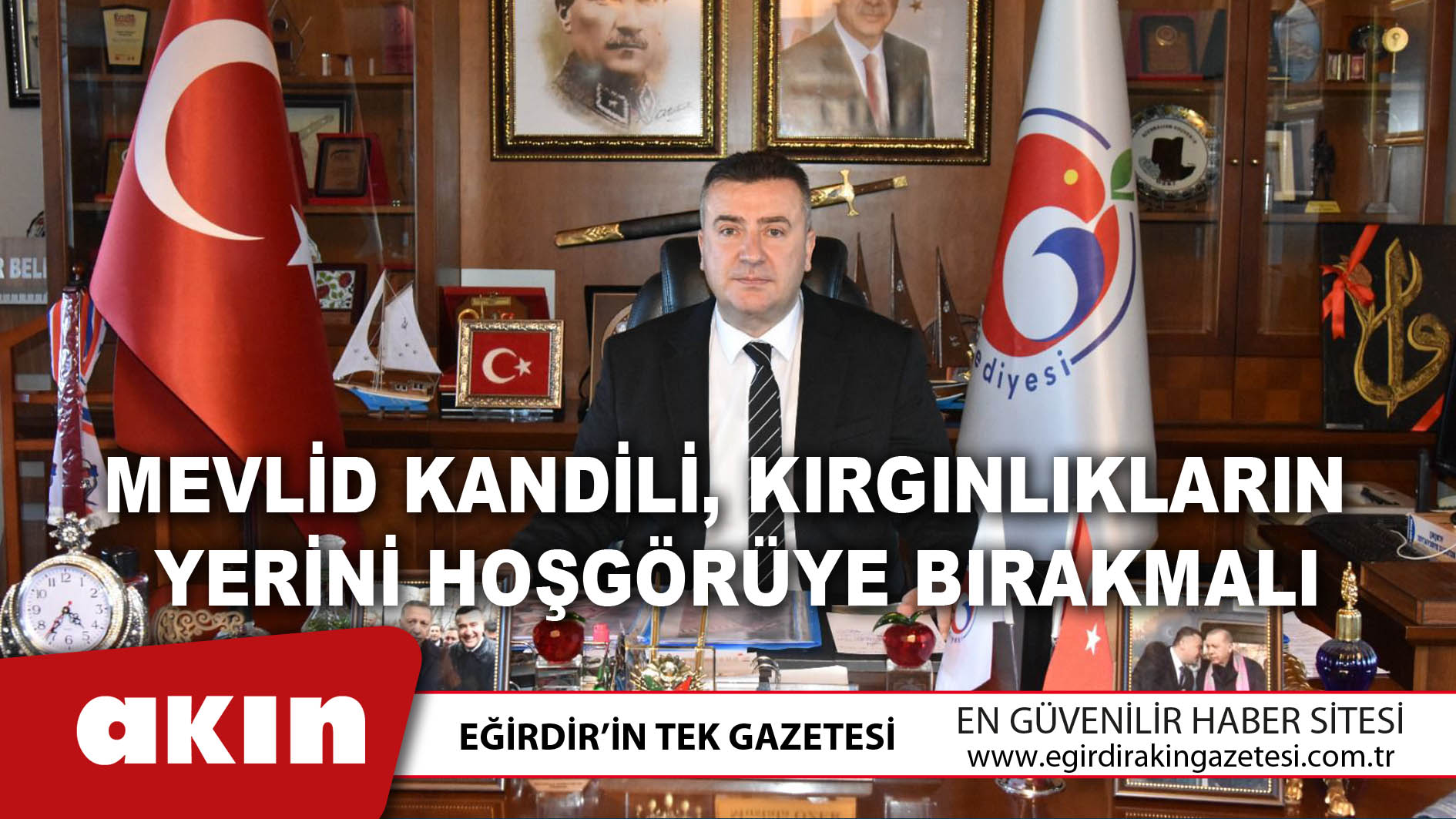 Eğirdir Belediye Başkanı Mustafa Özer'in Mevlid Kandili Mesajı