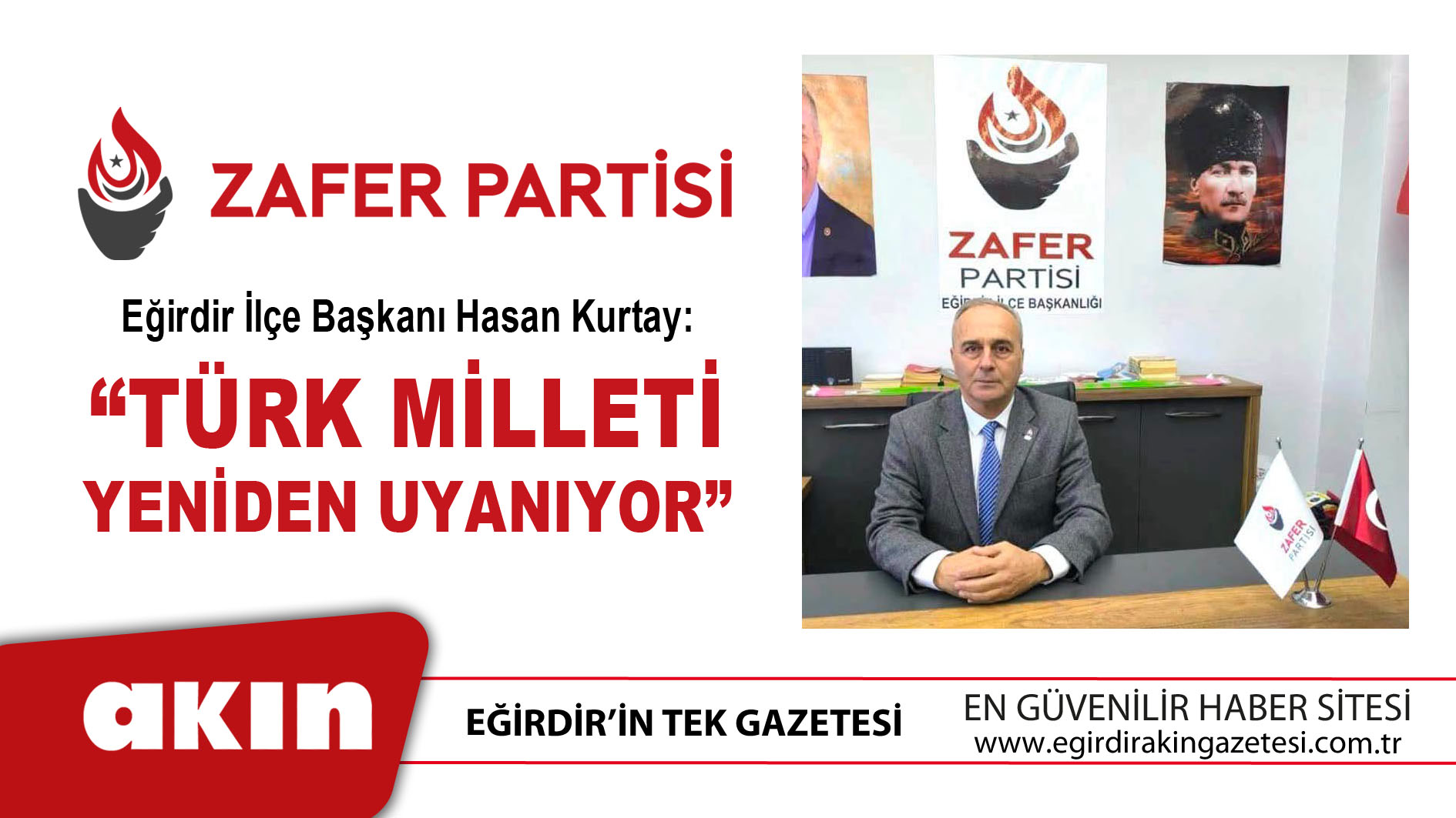 Zafer Partisi Eğirdir İlçe Başkanı Hasan Kurtay'dan açıklama