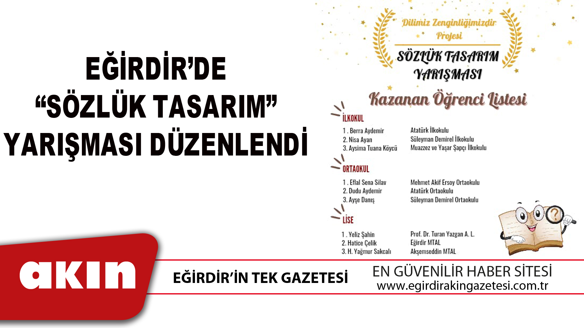 eğirdir haber,akın gazetesi,egirdir haberler,son dakika,EĞİRDİR’DE “SÖZLÜK TASARIM” YARIŞMASI DÜZENLENDİ