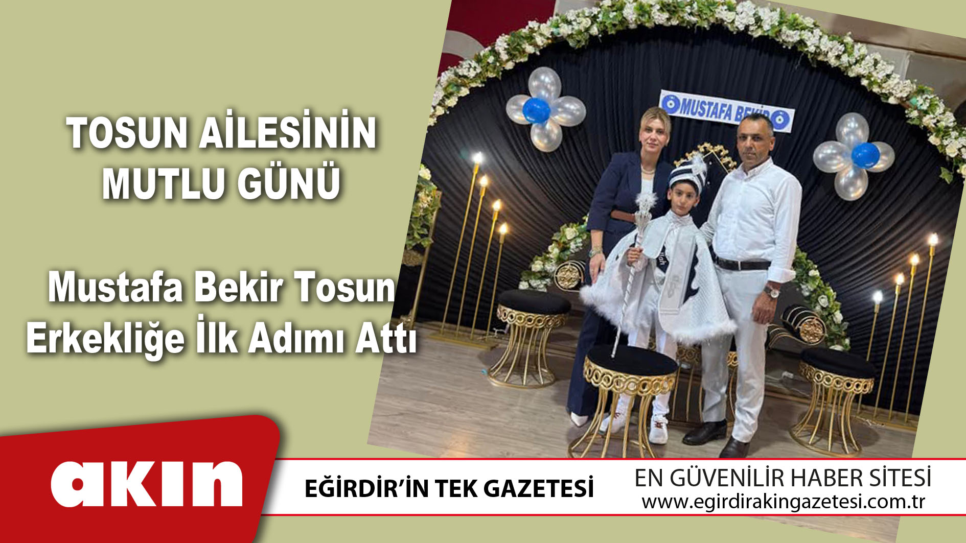 Tosun ailesinin mutlu günü