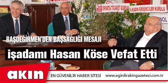 Başdeğirmen'den Başsağlığı Mesajı