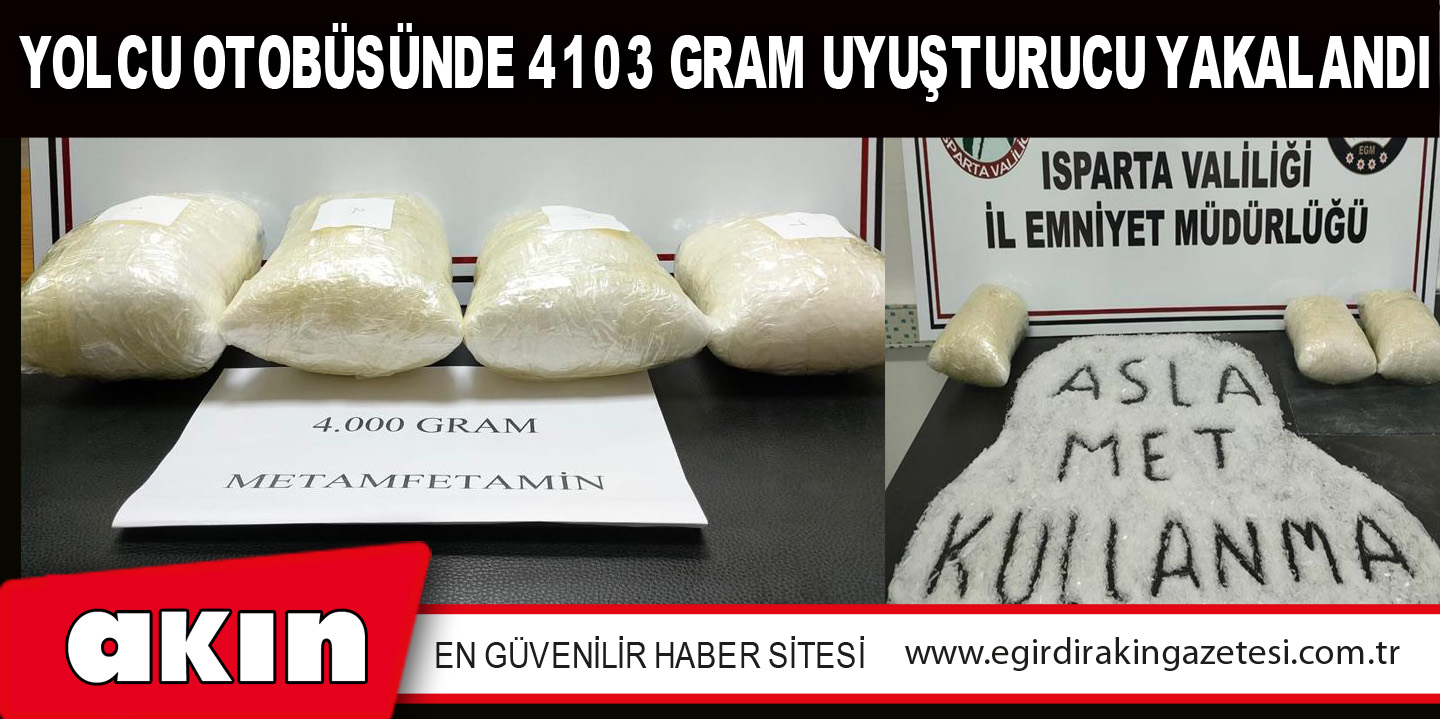 Yolcu Otobüsünde 4103 Gram Uyuşturucu Yakalandı