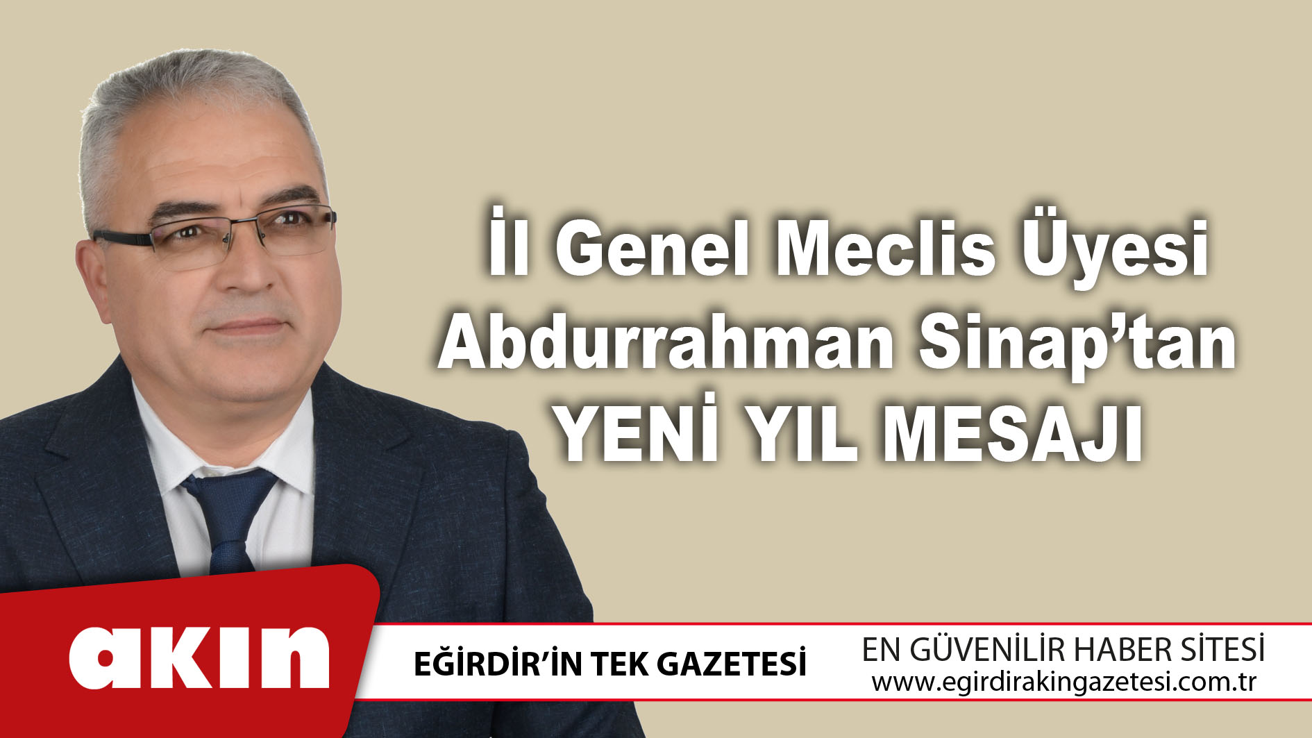 İl Genel Meclis Üyesi Abdurrahman Sinap’tan Yeni Yıl Mesajı