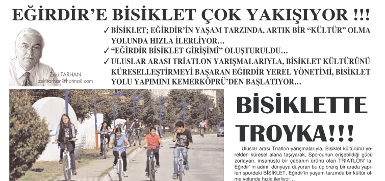 EĞİRDİR'E BİSİKLET ÇOK YAKIŞIYOR !!!