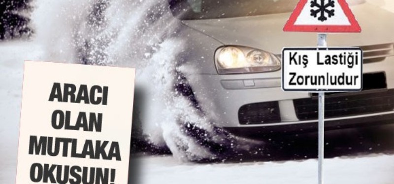 Isparta'da Kar Lastiği Artık Otomobillerde de Zorunlu