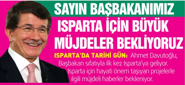 Isparta gazetelerinden ortak Başbakan manşeti