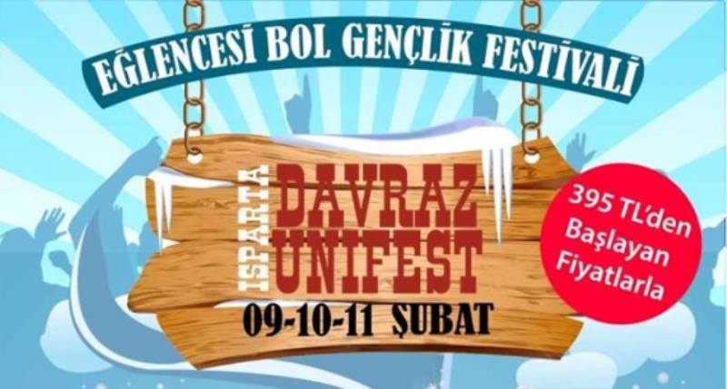 Eğlencesi Bol Gençlik Festivali Davraz Unifest'e Ünlü Yağmuru