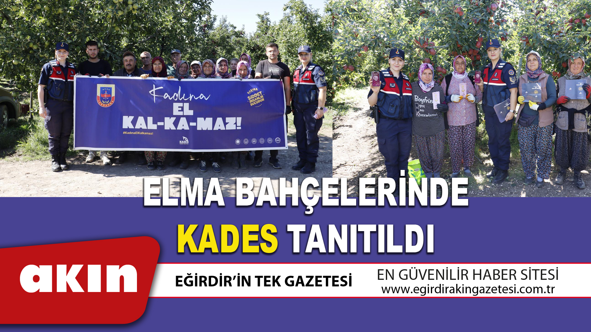 eğirdir haber,akın gazetesi,egirdir haberler,son dakika,ELMA BAHÇELERİNDE KADES TANITILDI