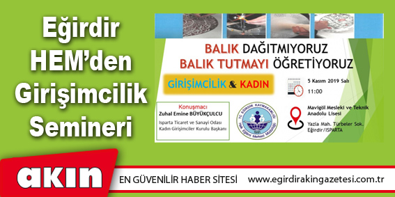 Eğirdir HEM’den Girişimcilik Semineri