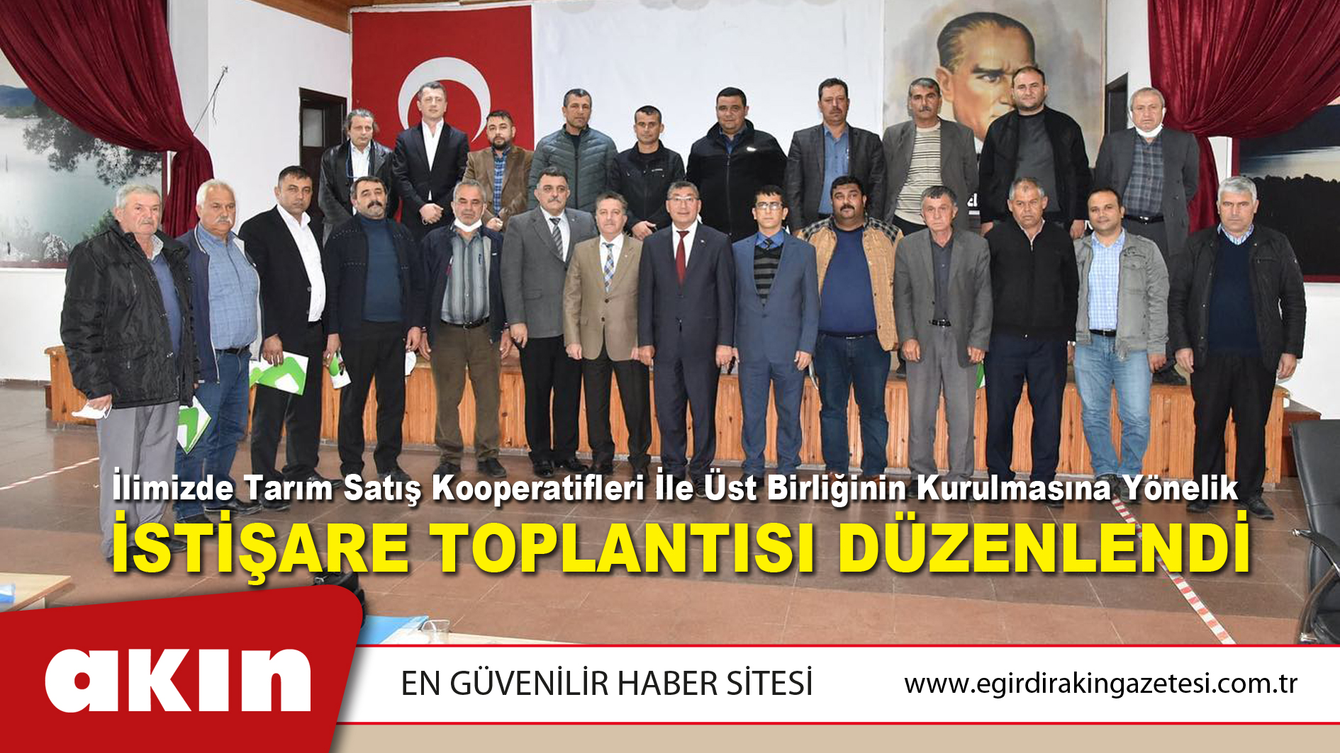 İlimizde Tarım Satış Kooperatifleri İle Üst Birliğinin Kurulmasına Yönelik  İstişare Toplantısı Düzenlendi