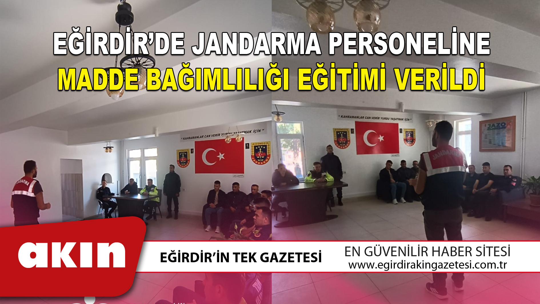 EĞİRDİR’DE JANDARMA PERSONELİNE MADDE BAĞIMLILIĞI EĞİTİMİ VERİLDİ