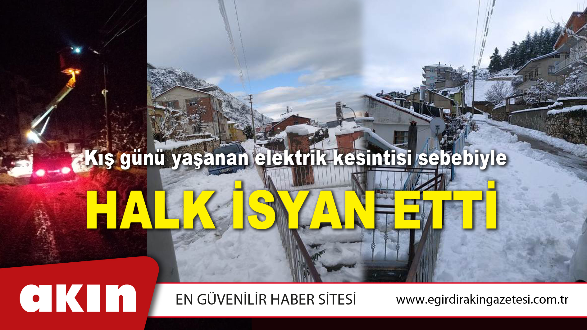 Kış günü yaşanan elektrik kesintisi nedeniyle halk isyan etti