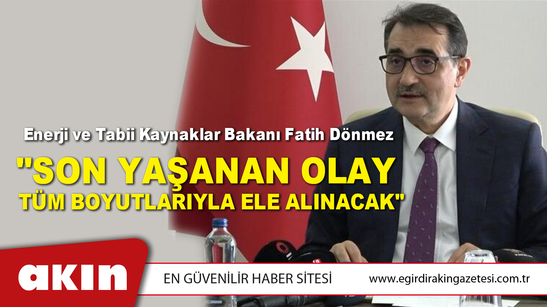 Enerji ve Tabii Kaynaklar Bakanı Fatih Dönmez Isparta'da açıklamalarda bulundu.
