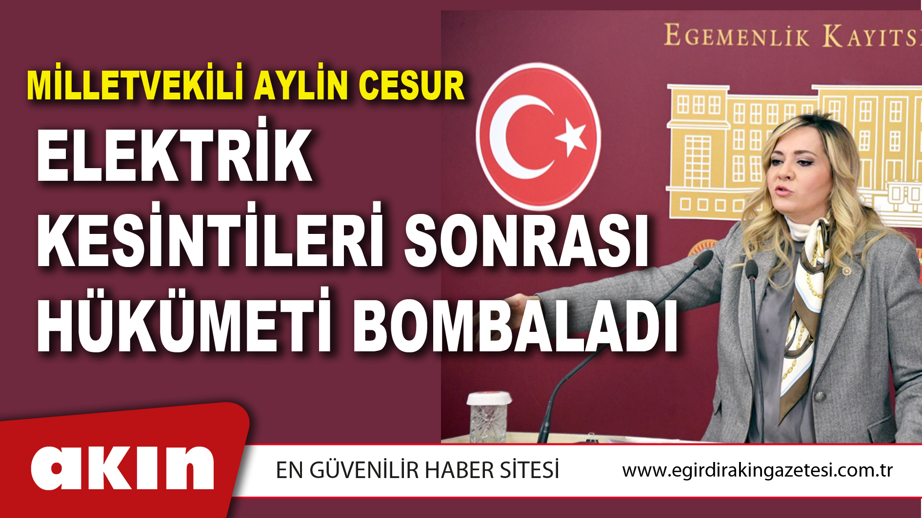 Milletvekili Aylin Cesur Elektrik Kesintileri Sonrası Hükümeti Bombaladı