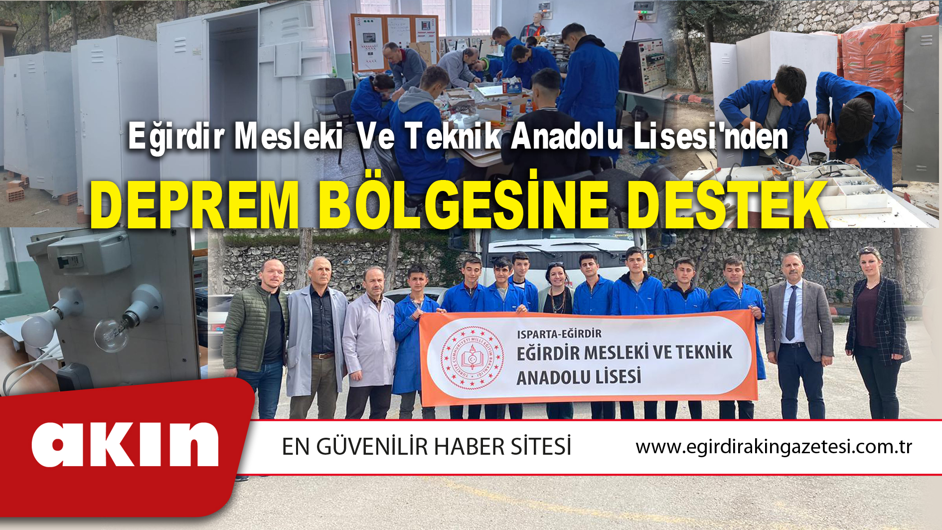 eğirdir haber,akın gazetesi,egirdir haberler,son dakika,Eğirdir Mesleki Ve Teknik Anadolu Lisesi'nden Deprem Bölgesine Destek