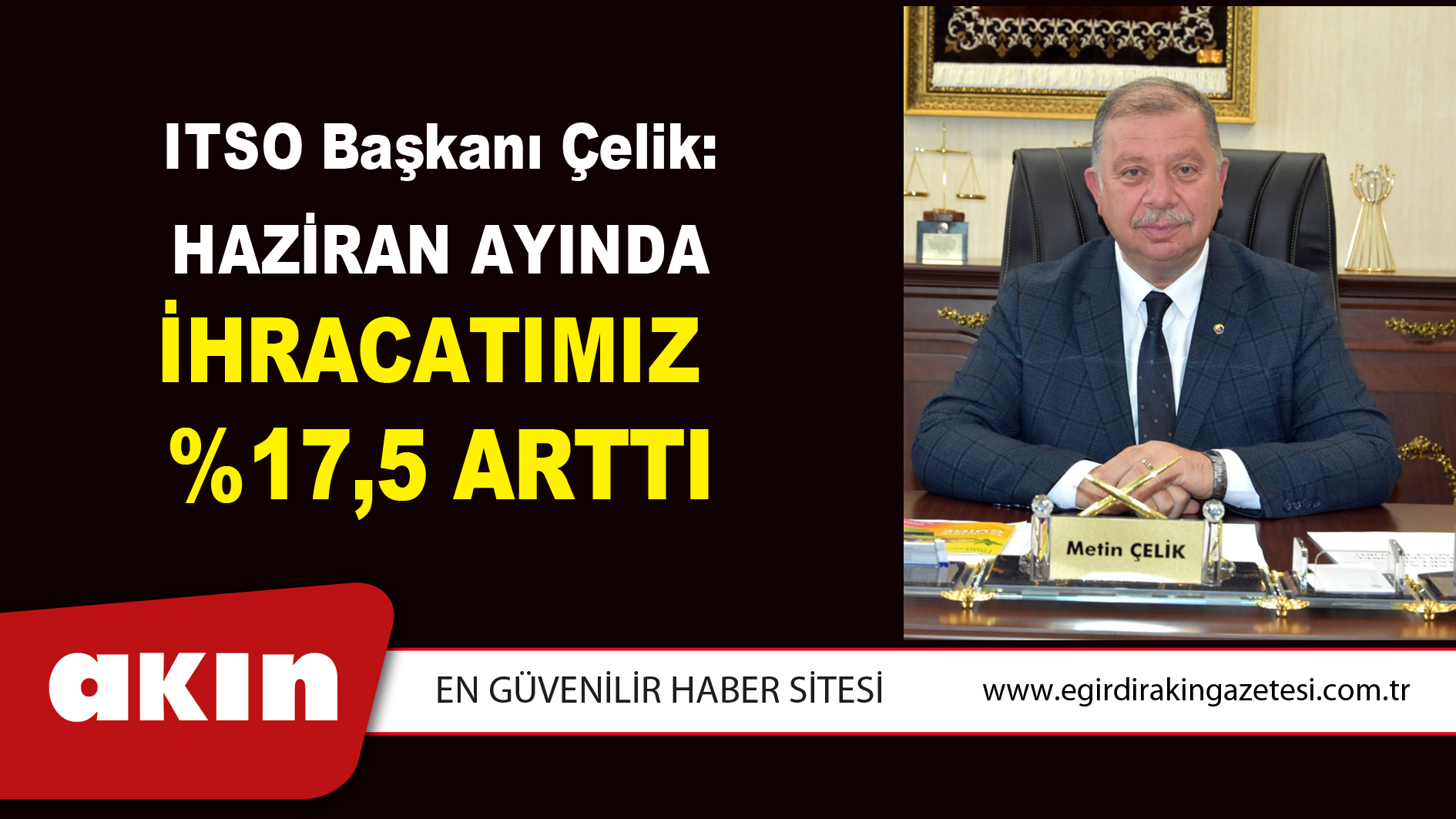 Haziran Ayında İhracatımız %17,5 Arttı