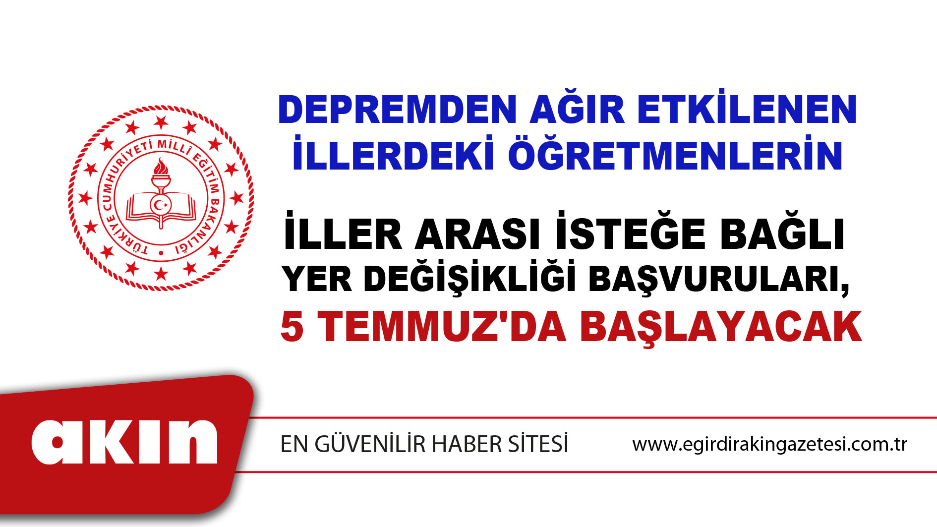 eğirdir haber,akın gazetesi,egirdir haberler,son dakika,Başvurular 5 Temmuz'da Başlayacak