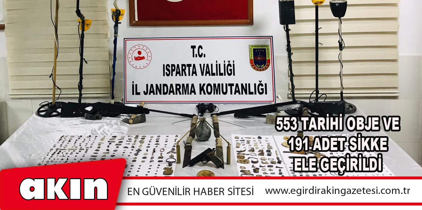 553 Tarihi Obje Ve 191 Adet Sikke Ele Geçirildi