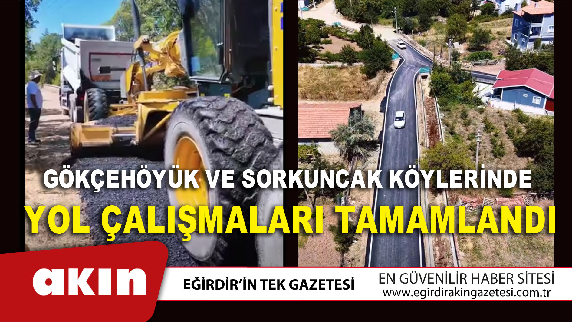 Gökçehöyük Ve Sorkuncak Köylerinde Yol Çalışmaları Tamamlandı