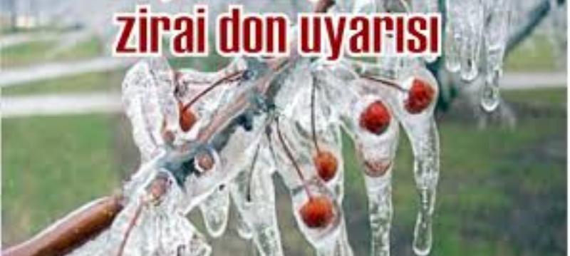 METEOROLOJİDEN ZİRAİ DON UYARISI!