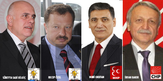 MECLİSTE ISPARTA'YI, AK PARTİ'DEN SÜREYYA SADİ BİLGİÇ, RECEP ÖZEL, MHP'DEN NURİ OKUTAN VE CHP'DEN İRFAN BAKIR TEMSİL EDECEK