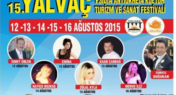 Yalvaç Pisidia Antiokheia Kültür Sanat ve Turizm Festivali 12 Ağustos'ta Başlıyor
