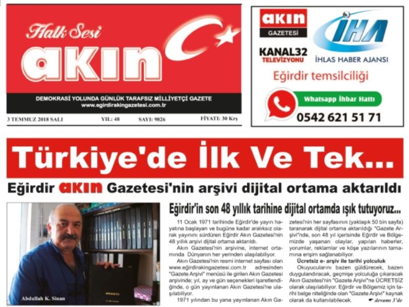 eğirdir haber,akın gazetesi,egirdir haberler,son dakika,AKIN’IN DİJİTAL DEVRİMİ!!!