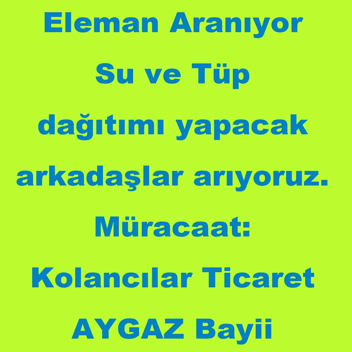 Eleman Aranıyor