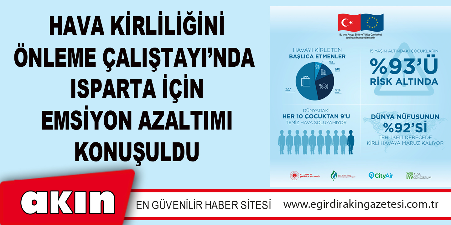 Hava Kirliliğini Önleme Çalıştayı’nda Isparta İçin Emsiyon Azaltımı Konuşuldu