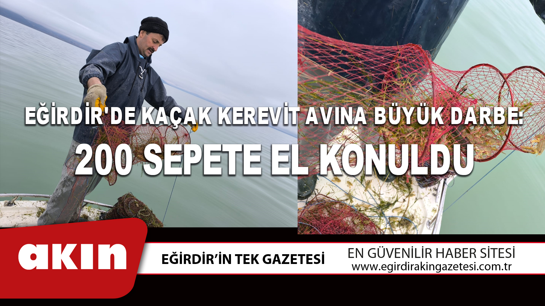 eğirdir haber,akın gazetesi,egirdir haberler,son dakika,EĞİRDİR'DE KAÇAK KEREVİT AVINA BÜYÜK DARBE: 200 SEPETE EL KONULDU