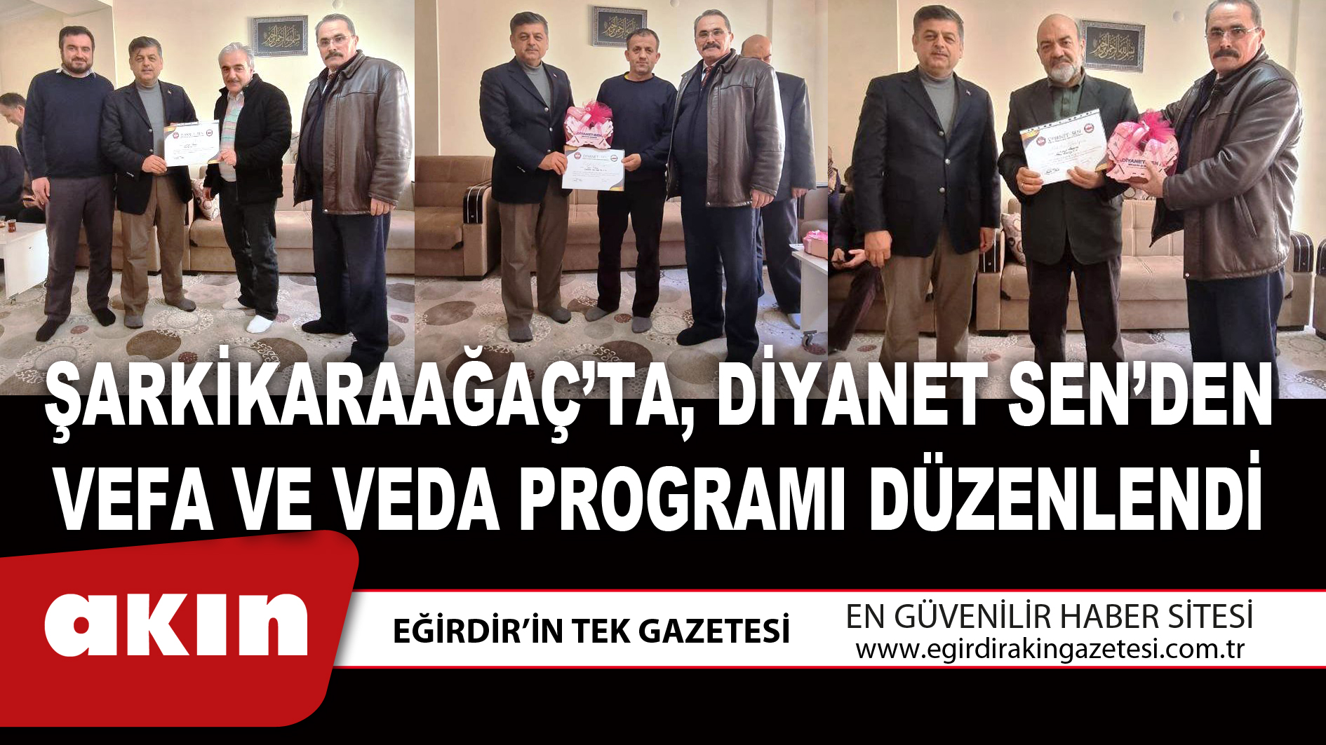 ŞARKİKARAAĞAÇ’TA, DİYANET SEN’DEN VEFA VE VEDA PROGRAMI DÜZENLENDİ