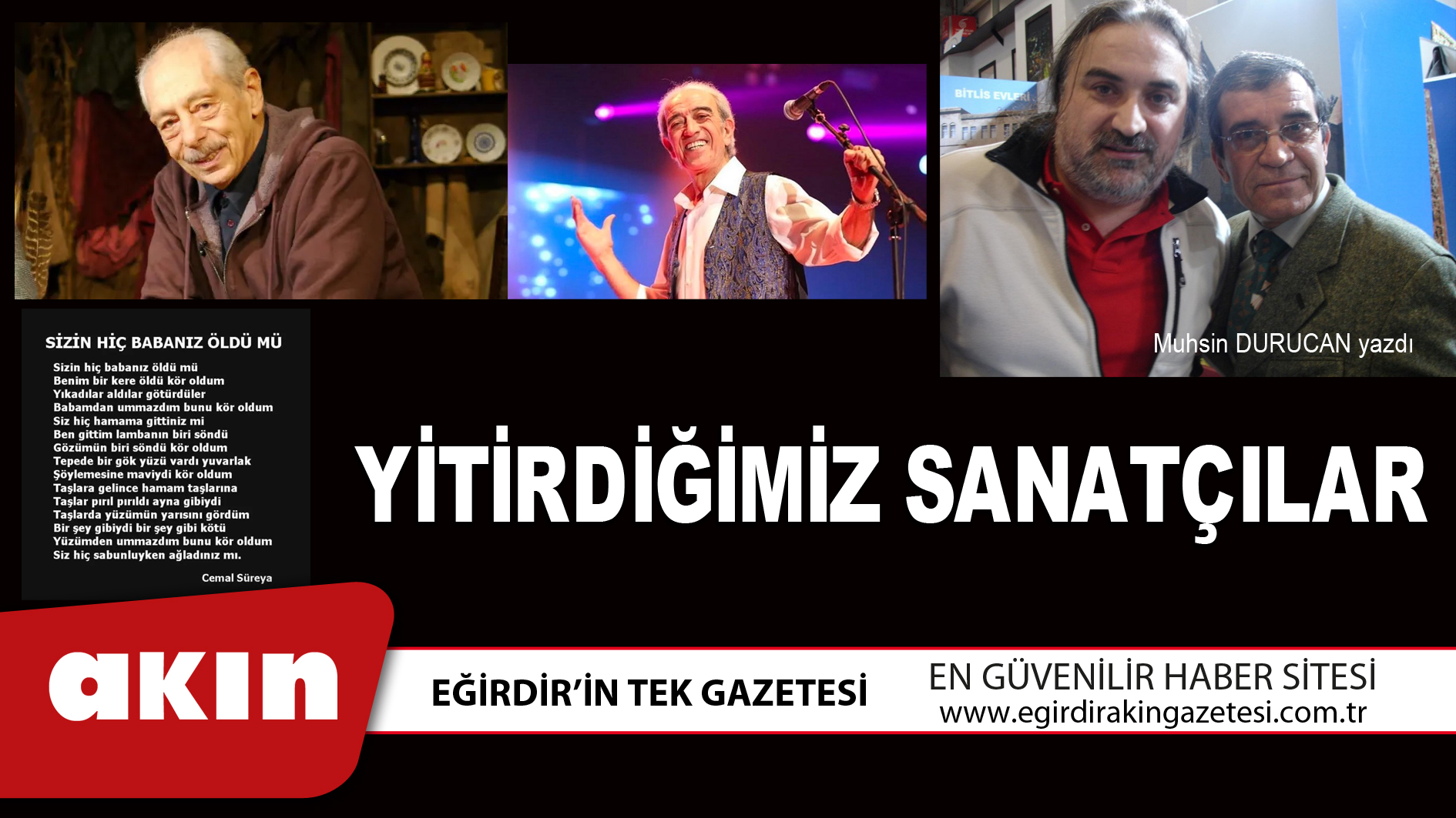 YİTİRDİĞİMİZ SANATÇILAR