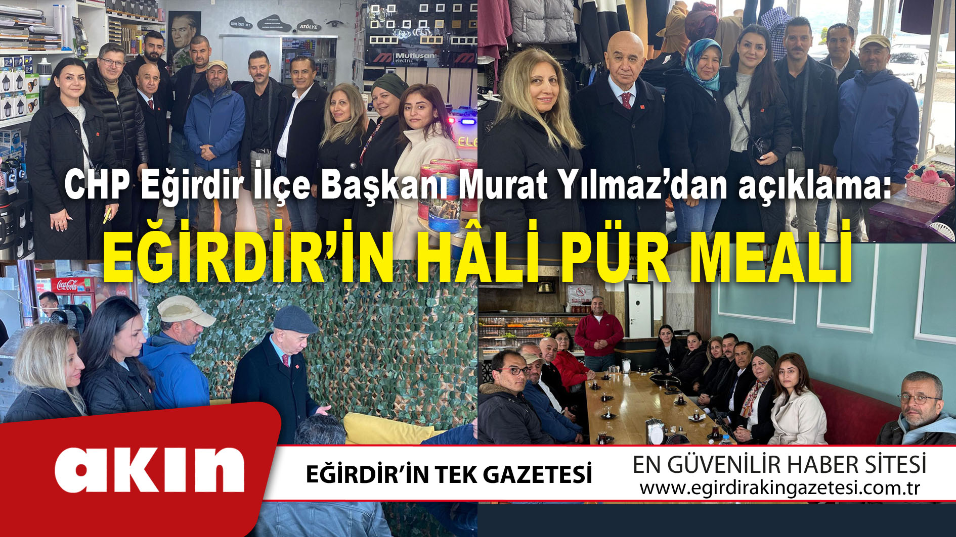 CHP Eğirdir İlçe Başkanı M. Murat Yılmaz’dan açıklama
