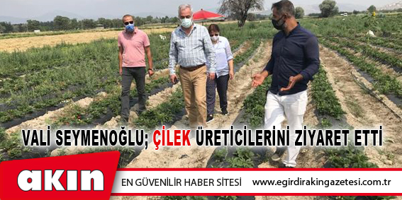 Vali Seymenoğlu; Çilek Üreticilerini Ziyaret Etti