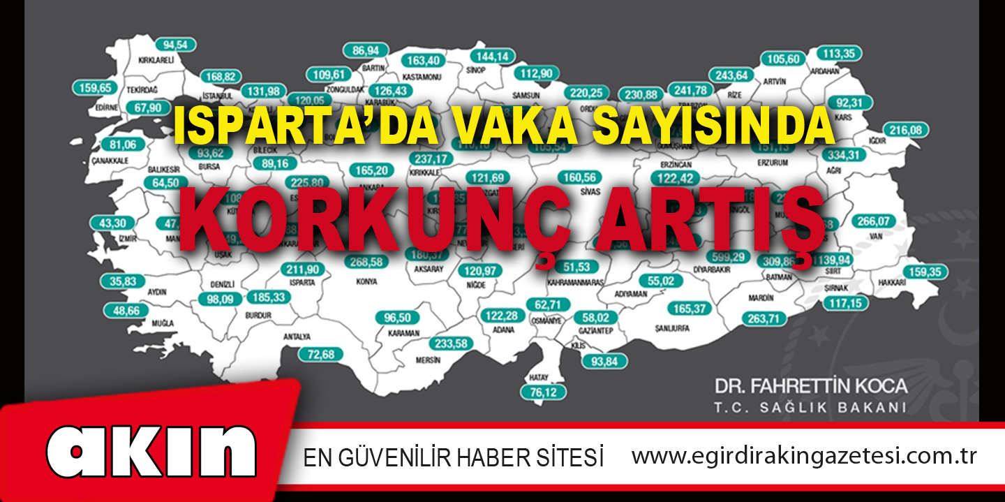 ISPARTA’DA VAKA SAYISINDA KORKUNÇ ARTIŞ