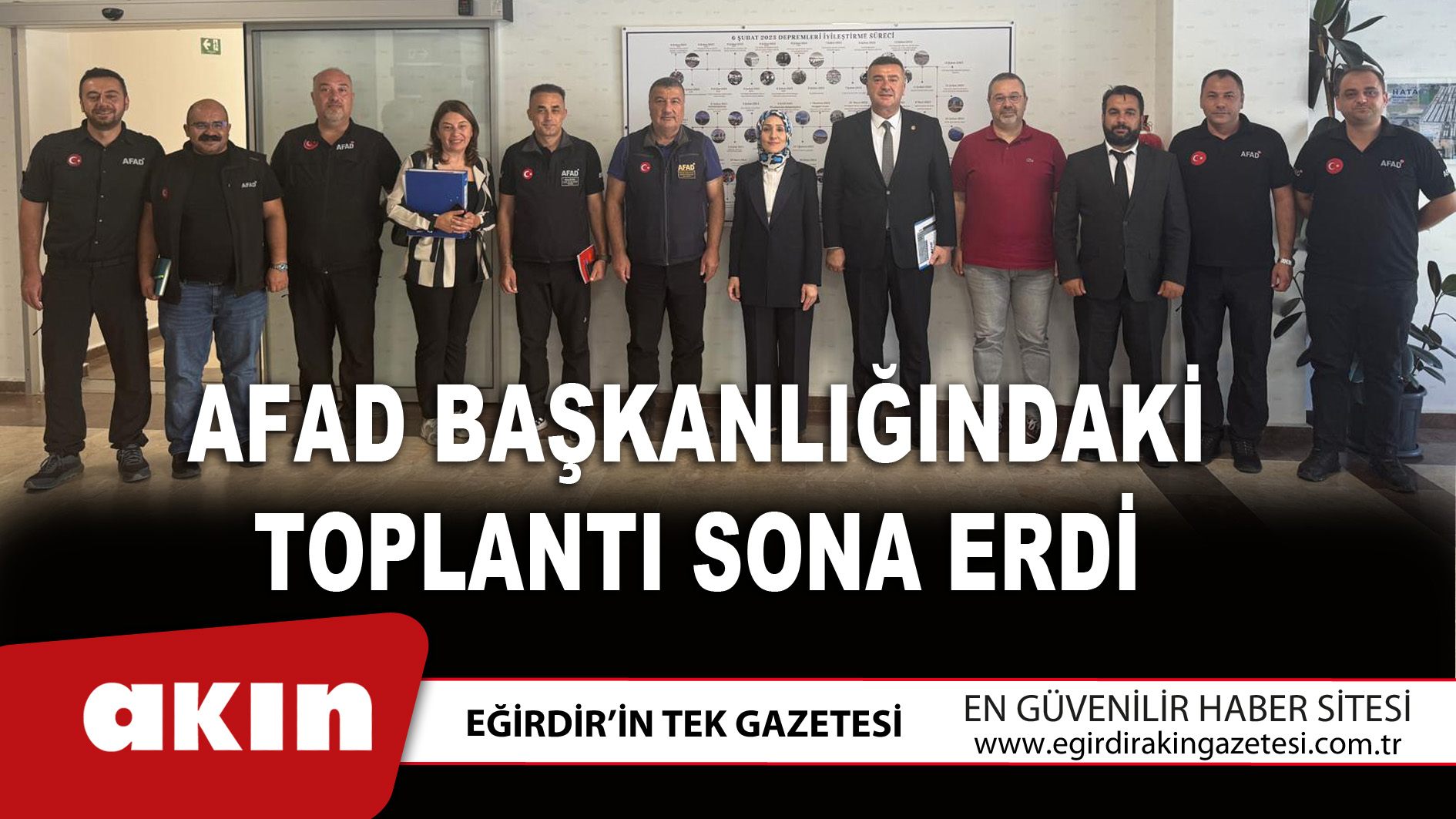 AFAD Başkanlığındaki Toplantı Sona Erdi