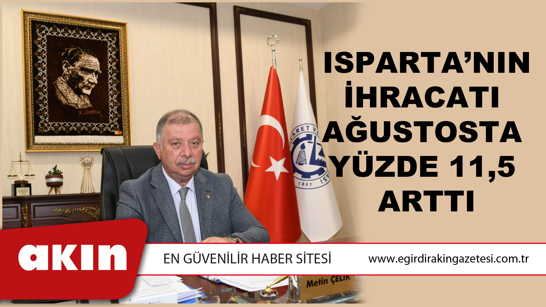 Isparta’nın İhracatı  Ağustosta Yüzde 11,5 Arttı