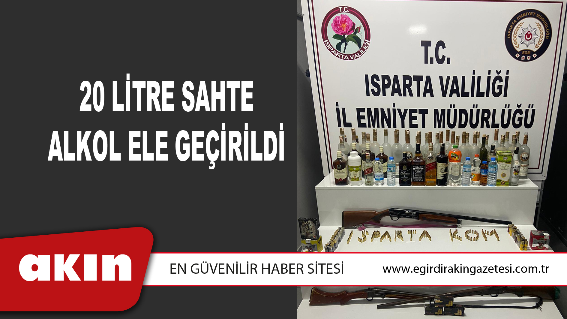 20 Litre Sahte Alkol Ele Geçirildi