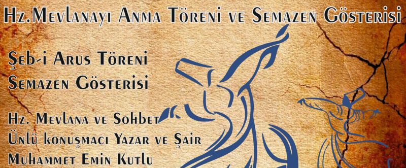 Eğirdir Belediyesi'nden Mevlana'yı anma gecesi