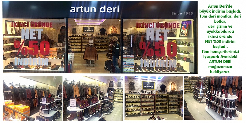 ARTUN DERİ'DE İNDİRİM GÜNLERİ