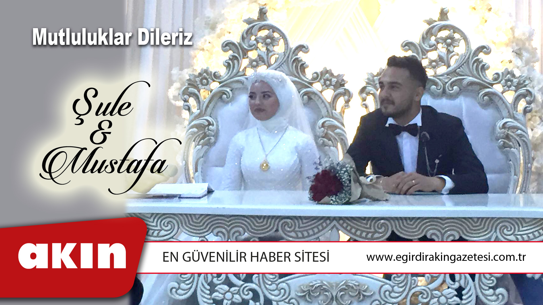 eğirdir haber,akın gazetesi,egirdir haberler,son dakika,Şule & Mustafa Ataş çifti bir ömür mutluluğa evet dedi