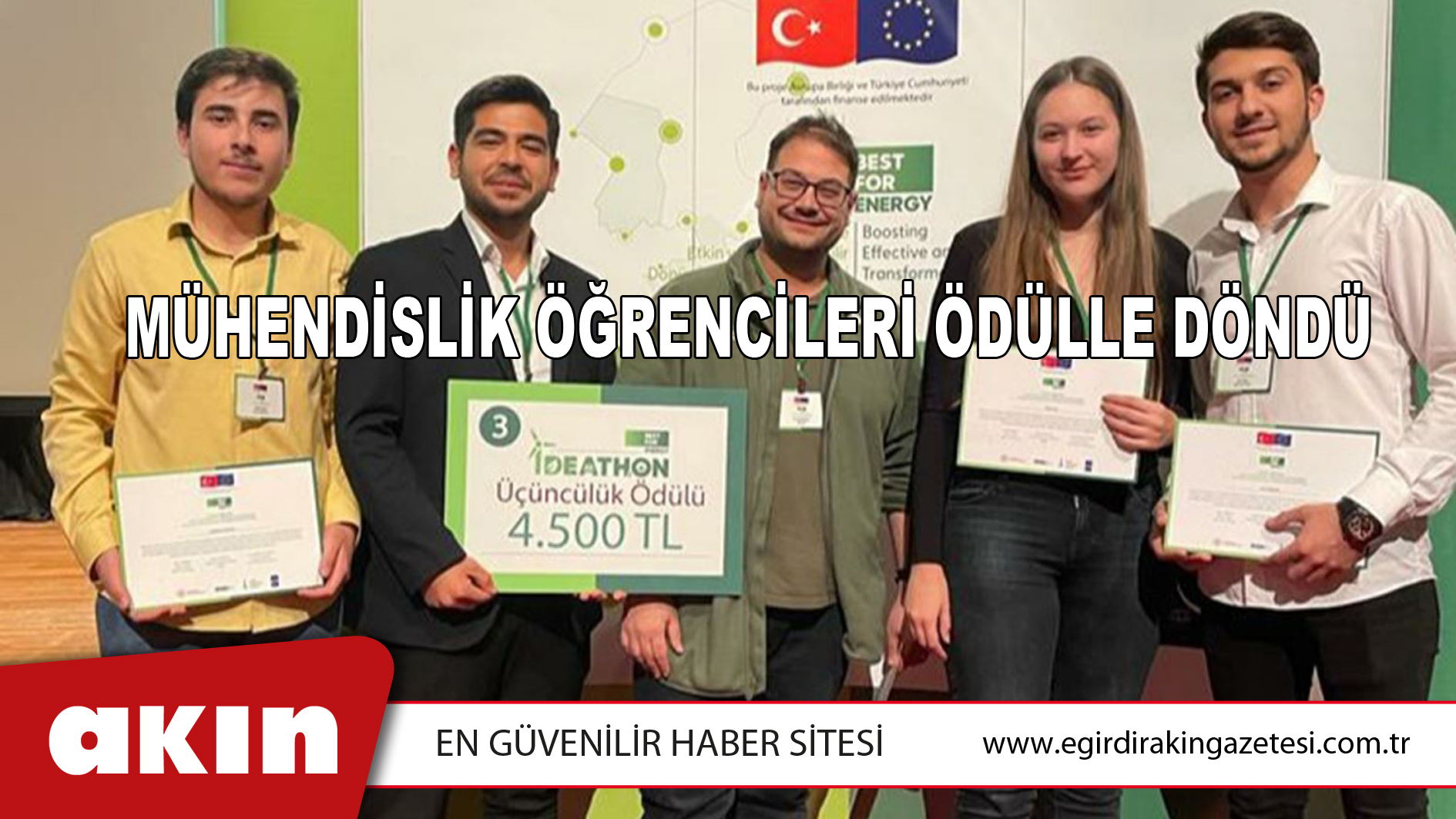 Mühendislik Öğrencileri Ödülle Döndü